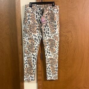 Wallflower Leopard Print Skinny Jeans - Brown and Black